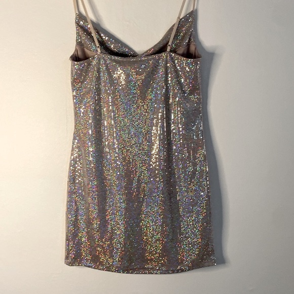 Thirty/Thirty LA mini dress Size Large NWT Glitter Sequins - Picture 5 of 10
